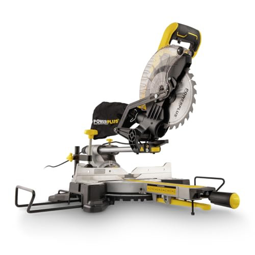 Powerplus POWX075720DB Elektrische telescopische afkort- en verstekzaag - 1600W - Ø210mm - met laser en stofzuigeraansluiting