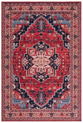 SAFAVIEH Serapi Machine Washable Roelofje Medallion Distressed Rug