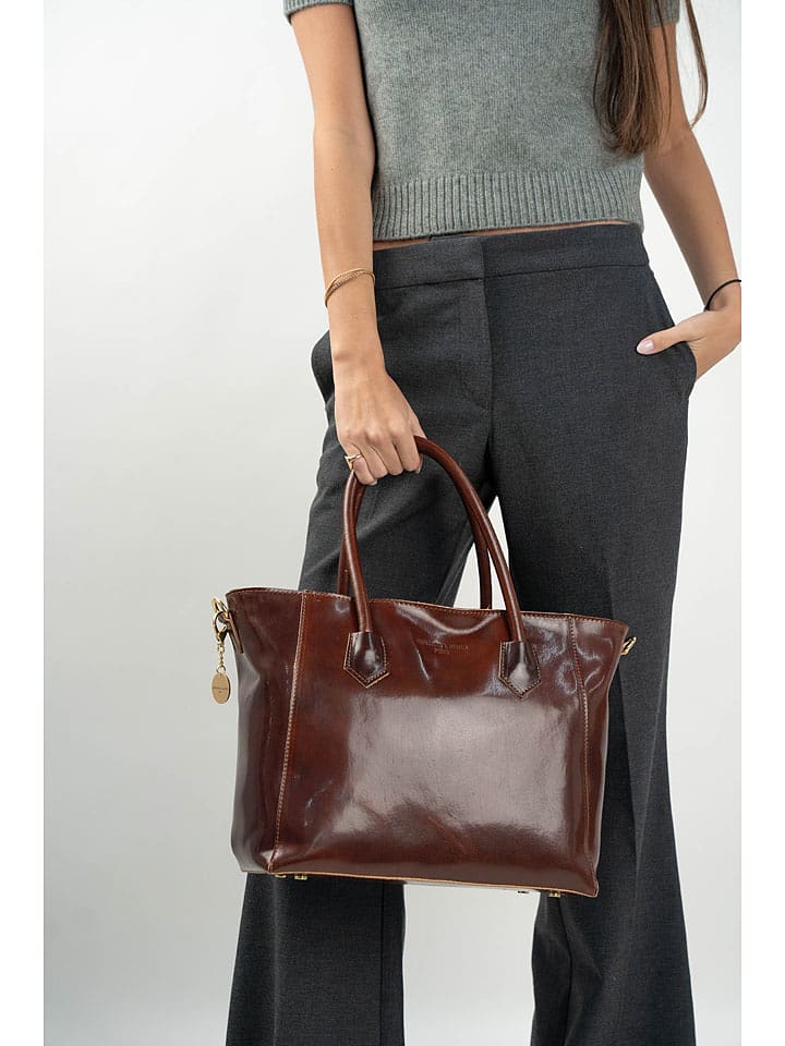 Christian Laurier Leder-Schultertasche "Aurora" in Braun - (B)39 x (H)27 x (T)13 cm - onesize