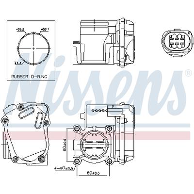 NISSENS Drosselklappenstutzen 955040 für VW