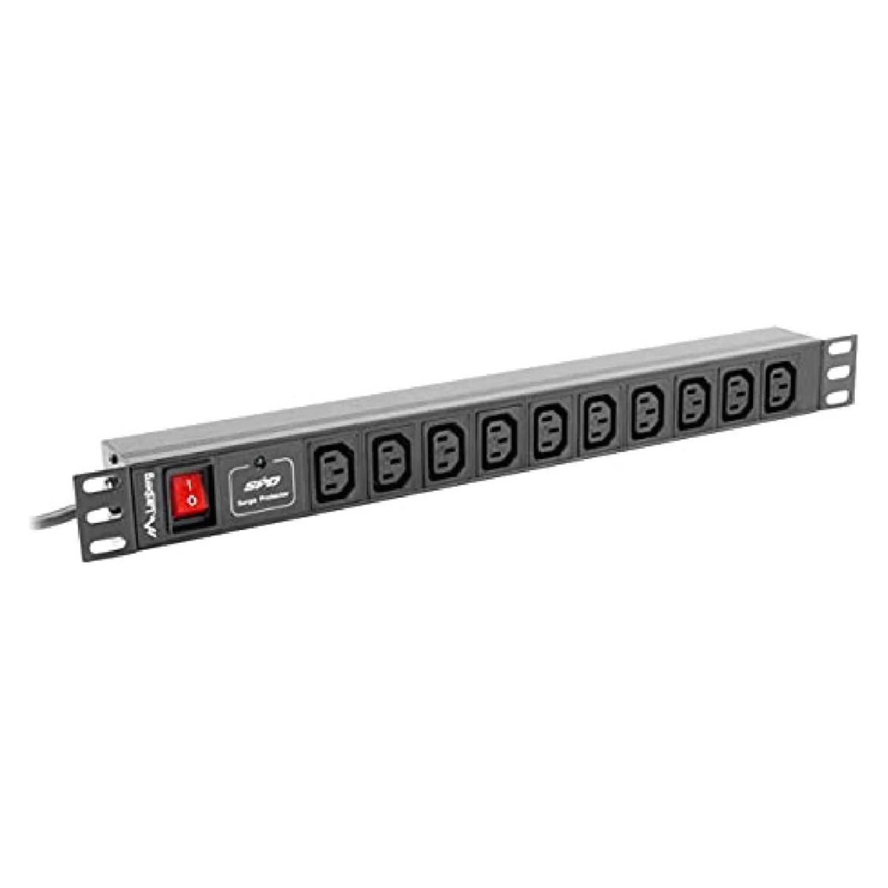 Lanberg PDU-10I-0200-IEC-BK Stromverteilereinheit (PDU) 10 AC-Ausgänge 1U (PDU-10I-0200-IEC-BK)