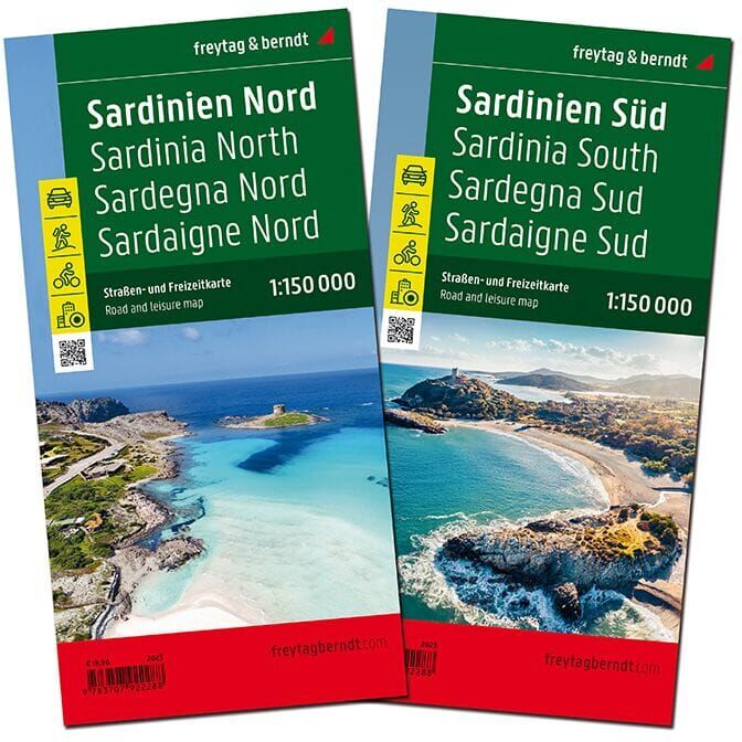 Cartes routières & cyclistes - Sardaigne Nord & Sud   Freytag & Berndt