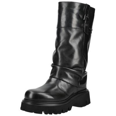 Stiefel NERO GIARDINI "Nero Giardini Stiefel Leder", Damen, Gr. 39, schwarz, Leder, Schuhe Stiefel