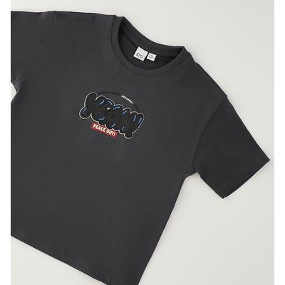 T-Shirt IDO "BABY BOY SUMMER T-SHIRT", Jungen, Gr. 104, grau, 100% Baumwolle, Shirts T-Shirt