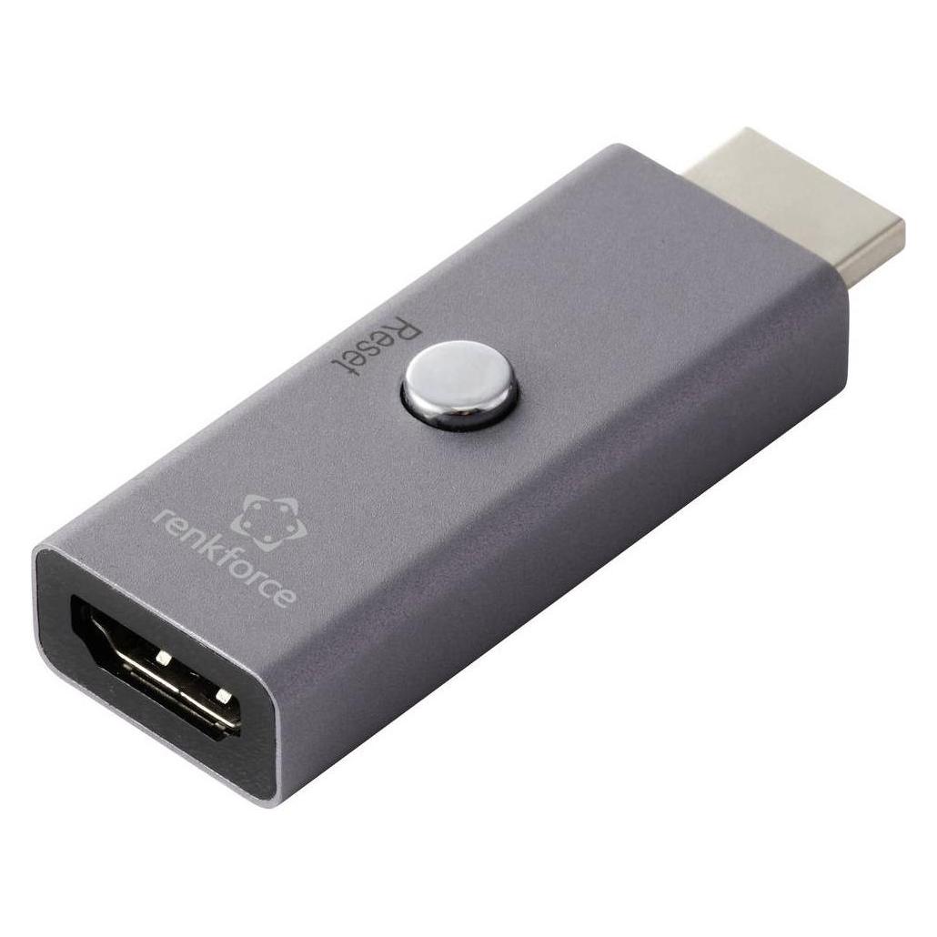 Renkforce HDMI 8K 60Hz EDID Emulator Aluminum shell Gold plated plug DisplayPor (RF-6903182)