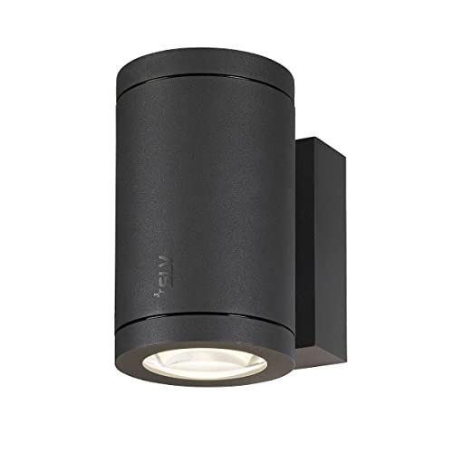 SLV Enola Oculus LED Wandopbouwlamp Up/Down, Grijs, IP65, Aluminium en Glas