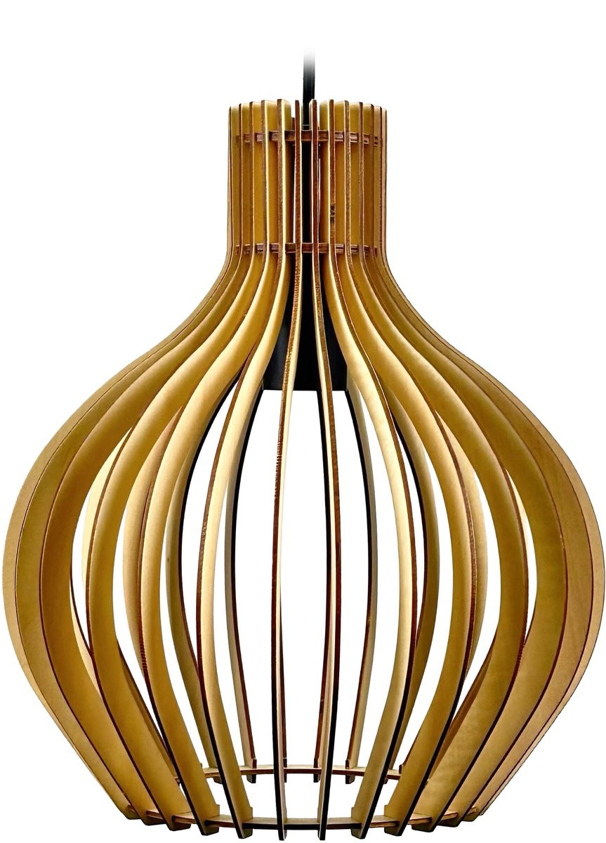 Relaxdays Boho Hanglamp met houten latten