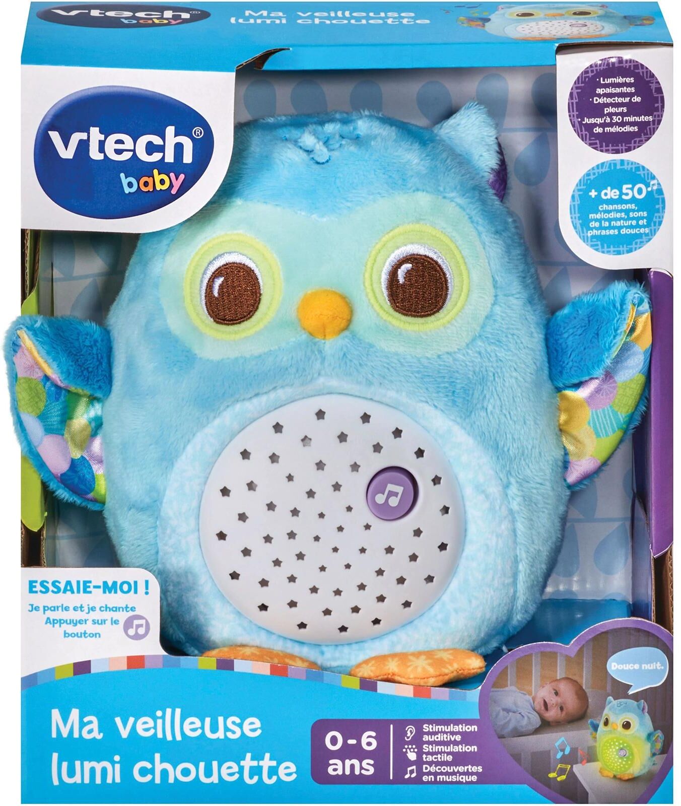 Lernspielzeug VTECH "Ma veilleuse lumi chouette -FR-", Kinder, bunt (blau, mehrfarbig), Lernspielzeug Lernspielzeug blau, mehrfarbig Einheitsgröße