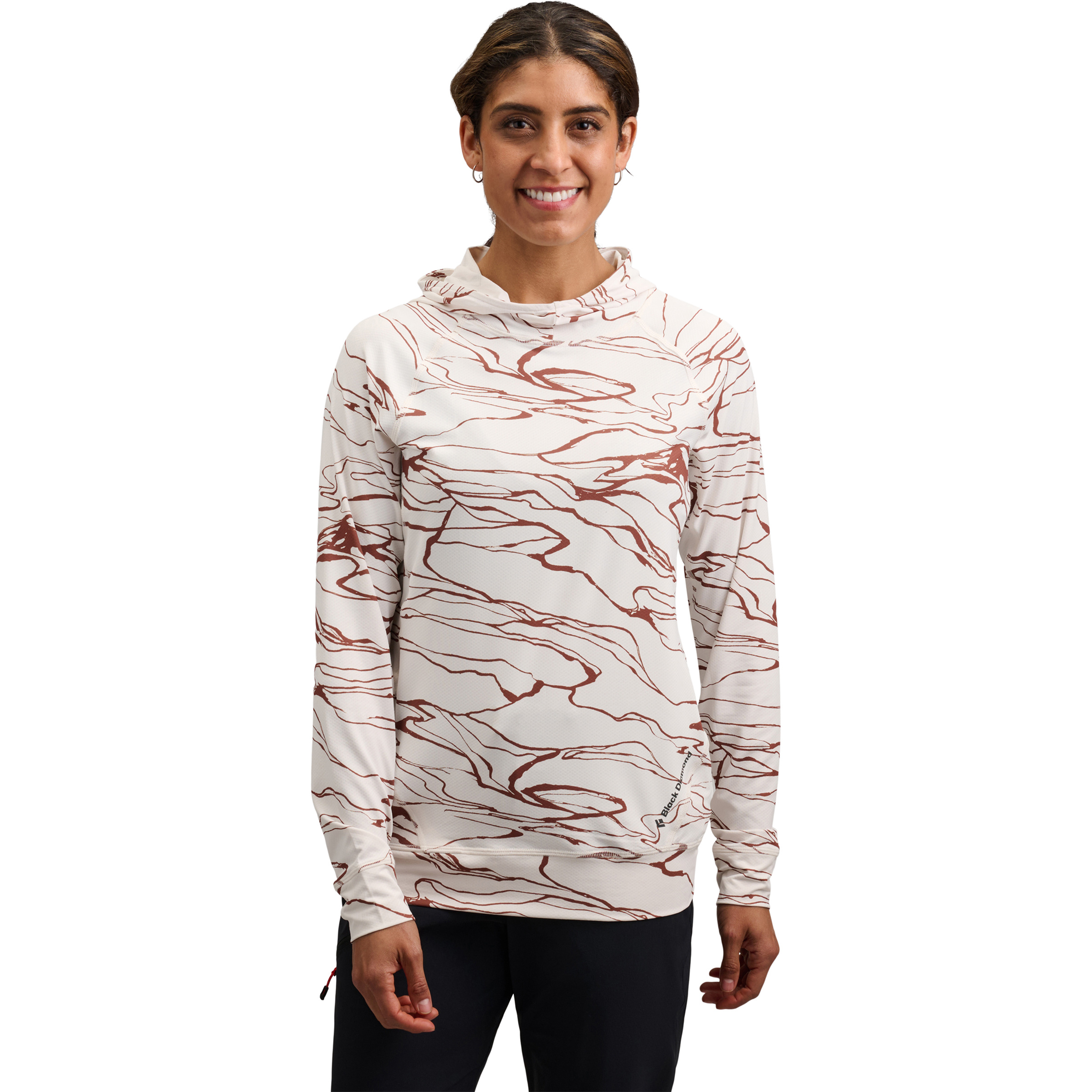 Black Diamond Alpenglow Damen Hoodies beige Größe M Trekking Geruchsneutralisierend