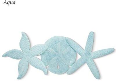 T.i./New Metal Design Shell Cove Wall Art , Aqua