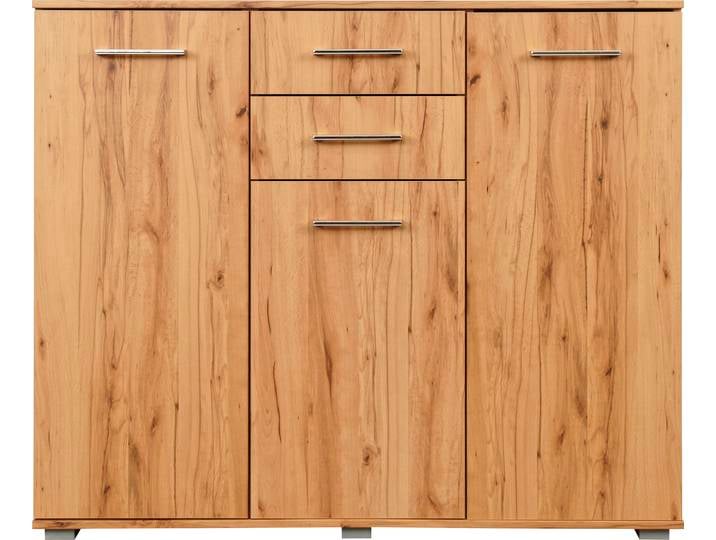 Hochkommode PRIESS Lindau , beige (astkernbuchefarben), B:123cm H:103cm T:38cm, Holzwerkstoff, Sideboards, Kombikommode