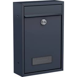 Basi 2170-1305 BK 100M Briefkasten Stahl Anthrazit (matt) Schlüsselschloss