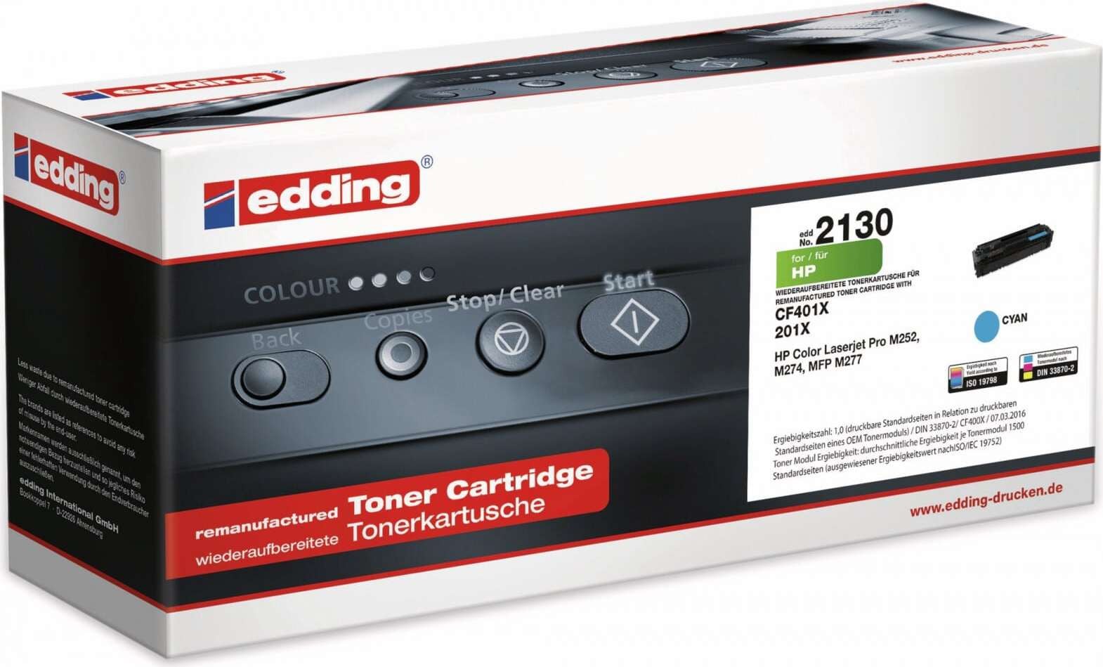 Edding Toner 18-2130 compatibel met HP CF401X cyan