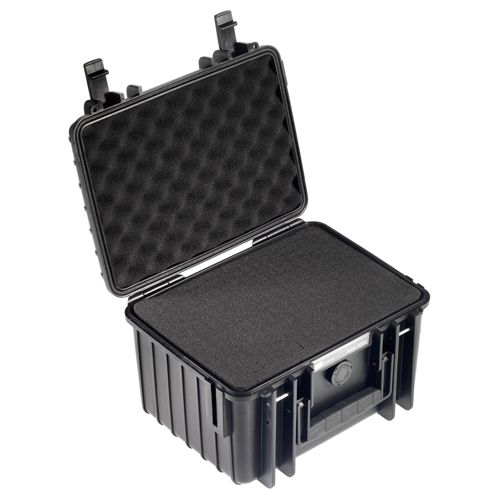 B&W Outdoor Case Type 2000 schwarz mit Schaumstoff Inlay