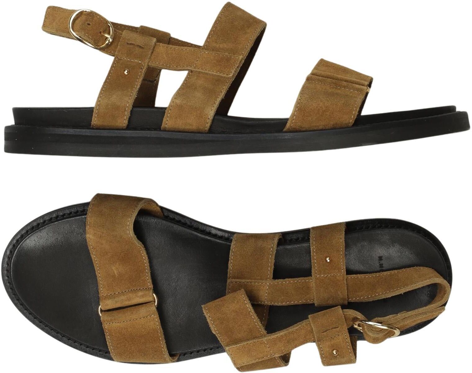 M. Moustache Damen Sandalen, Braun, Gr. EU 41, Leder - Second Hand