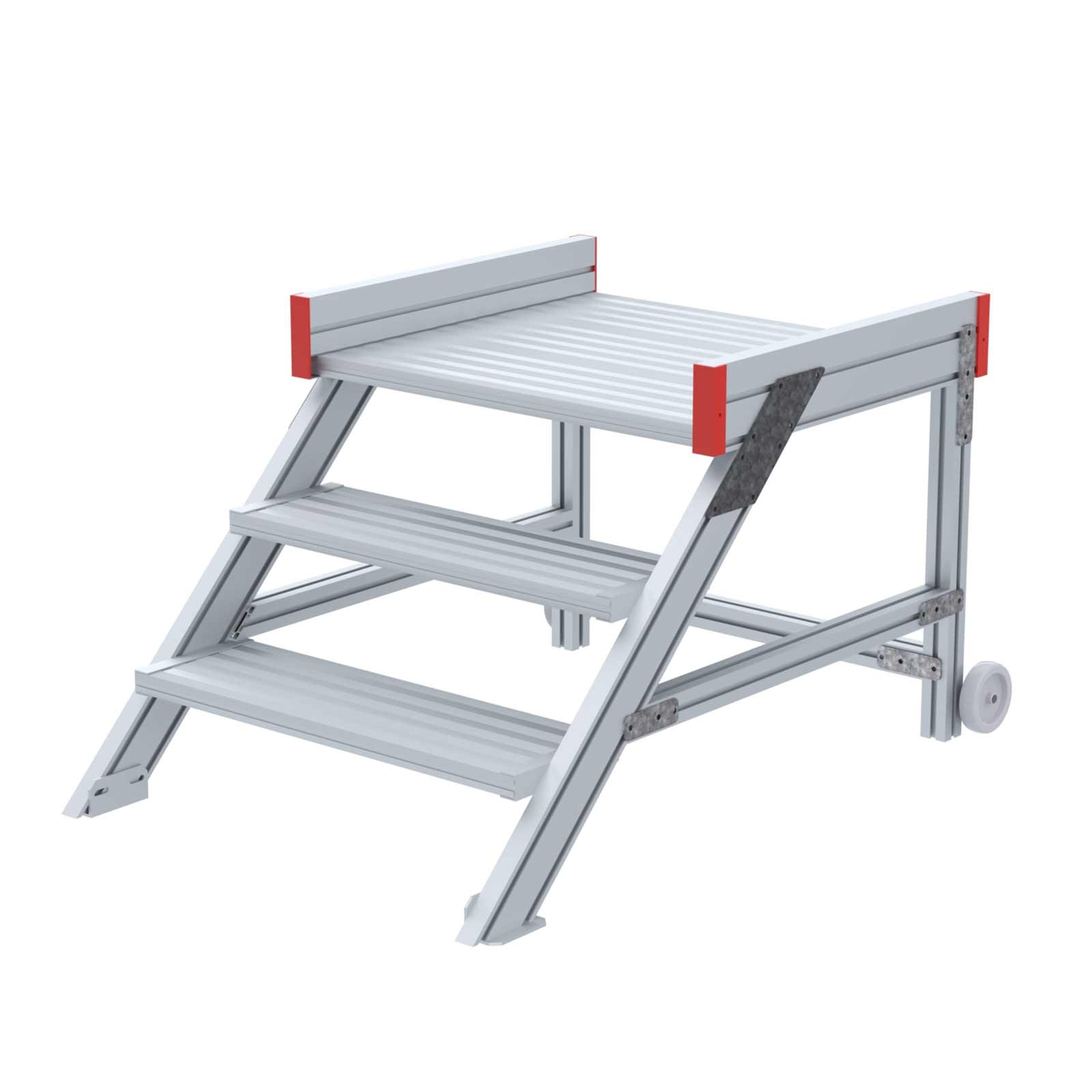 Euroline 514 Anstieg 45° 800mm Stufenbreite 3 Stufen Alu gerieft