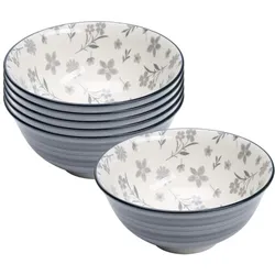Ritzenhoff & Breker Sendai Blume Müslischalen, Schüssel + Schale, Grau