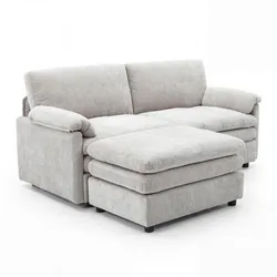 Wohnlandschaft Alessia Chenille Grau