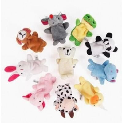Perfect Picks Market Cartoon Finger Puppets For Kids Plush Hand Doll Educational Toy 10pcs