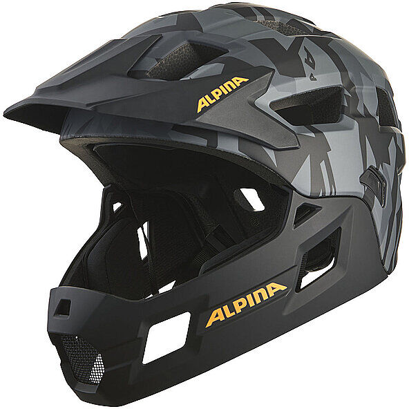 ALPINA Kinder Fullface MTB-Helm Rupi grau B