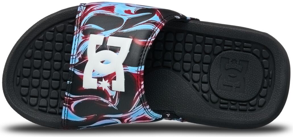 Sandale DC SHOES "Bolsa", Jungen, Gr. 6,5, bunt (blau, rot, weiß), Obermaterial: Synthetikmaterial / Futter: Textil / Außensohle: EVA., Schuhe Sandale