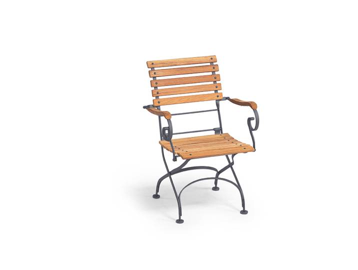 Weishäupl Classic Sessel Teak/Band-und Rundstahl verzinkt