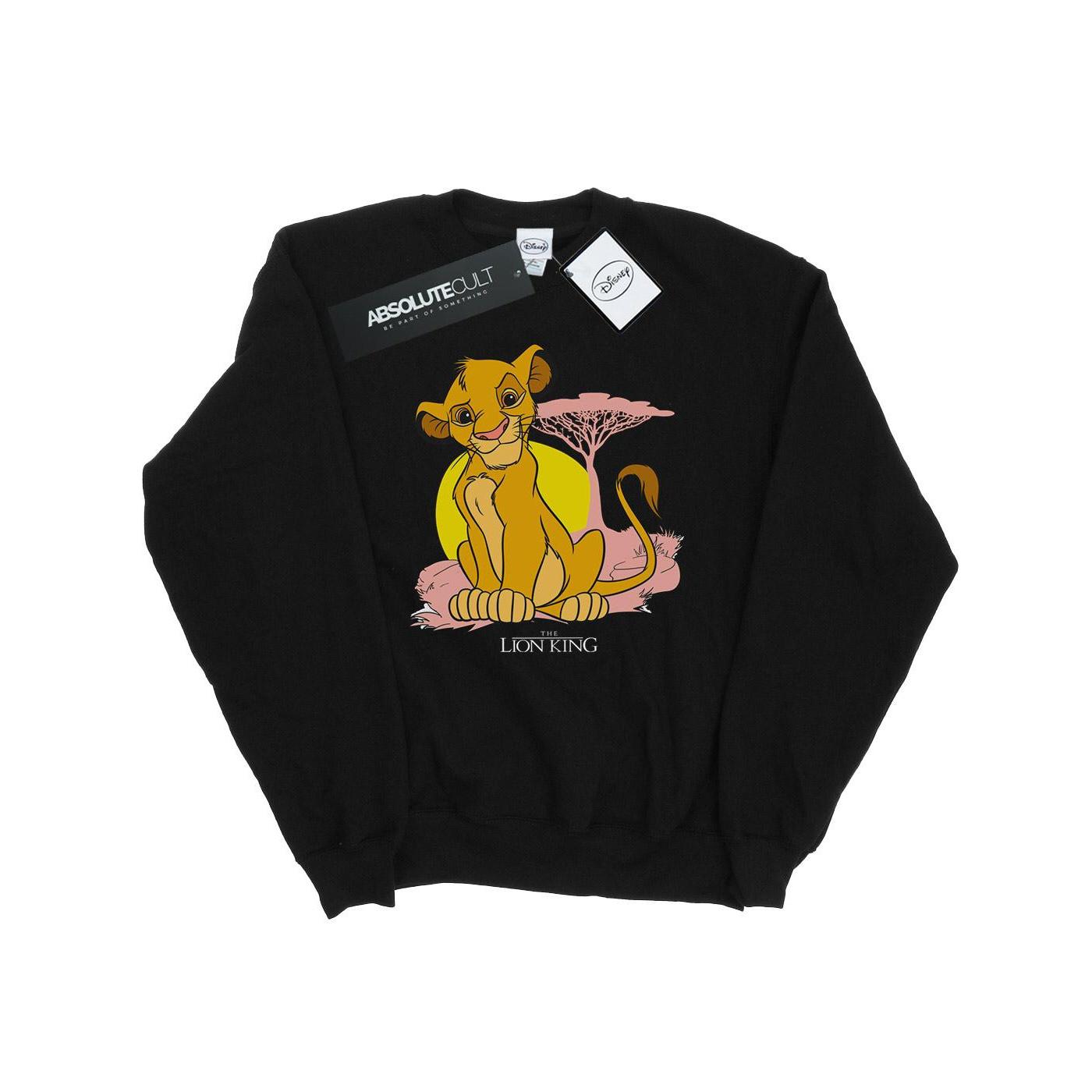 Disney Meisjes The Lion King Simba Pastel Sweatshirt (Zwart)