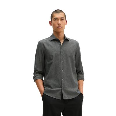 Langarmhemd MARC O'POLO "aus leichter Bio-Baumwoll-Qualität", Herren, Gr. 3XL, Normalgrößen, dunkelblau, Obermaterial: 100% Baumwolle, kariert, figurbetont normal, Doppelmanschette, Hemden