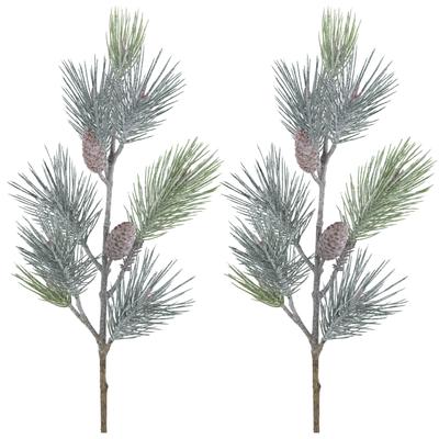 Kunstzweig CREATIV GREEN "Kiefernzweig", grün, H:97cm, Kunststoff, Kunstpflanzen, Kunstzweig, mit Frost-Optik