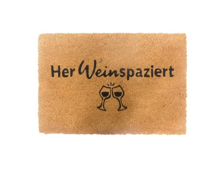Relaxdays Kokos Fußmatte mit Spruch 60x40 cm