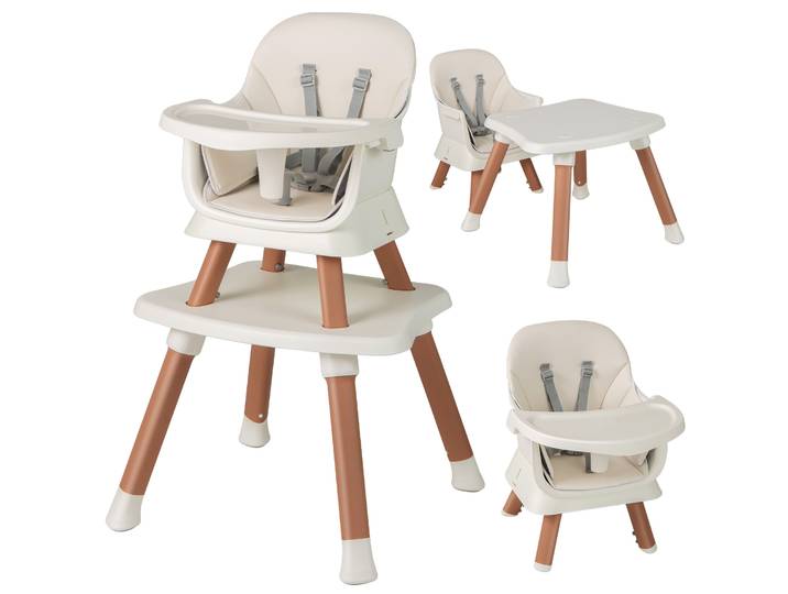 Chaise haute 6 en 1 pour bébé, chaise haute, chaise de salle à manger, Table d'apprentissage, Table de blocs de construction et ensemble de sièges pour enfants