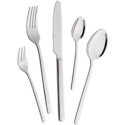 Besteck-Set MULEX "Mississippi", silber (edelstahlfarben), 60 Stk., Edelstahl 18/0, Essbesteck-Sets, spülmaschinengeeignet