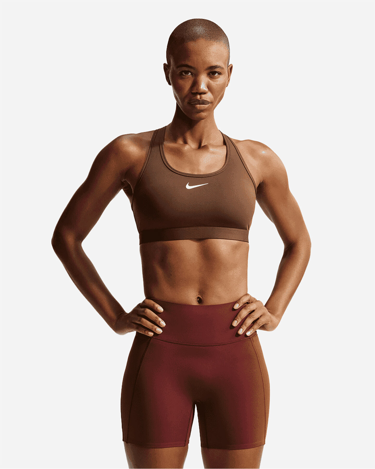 Nike Swoosh W - Bra Training - Donna - Marrone S