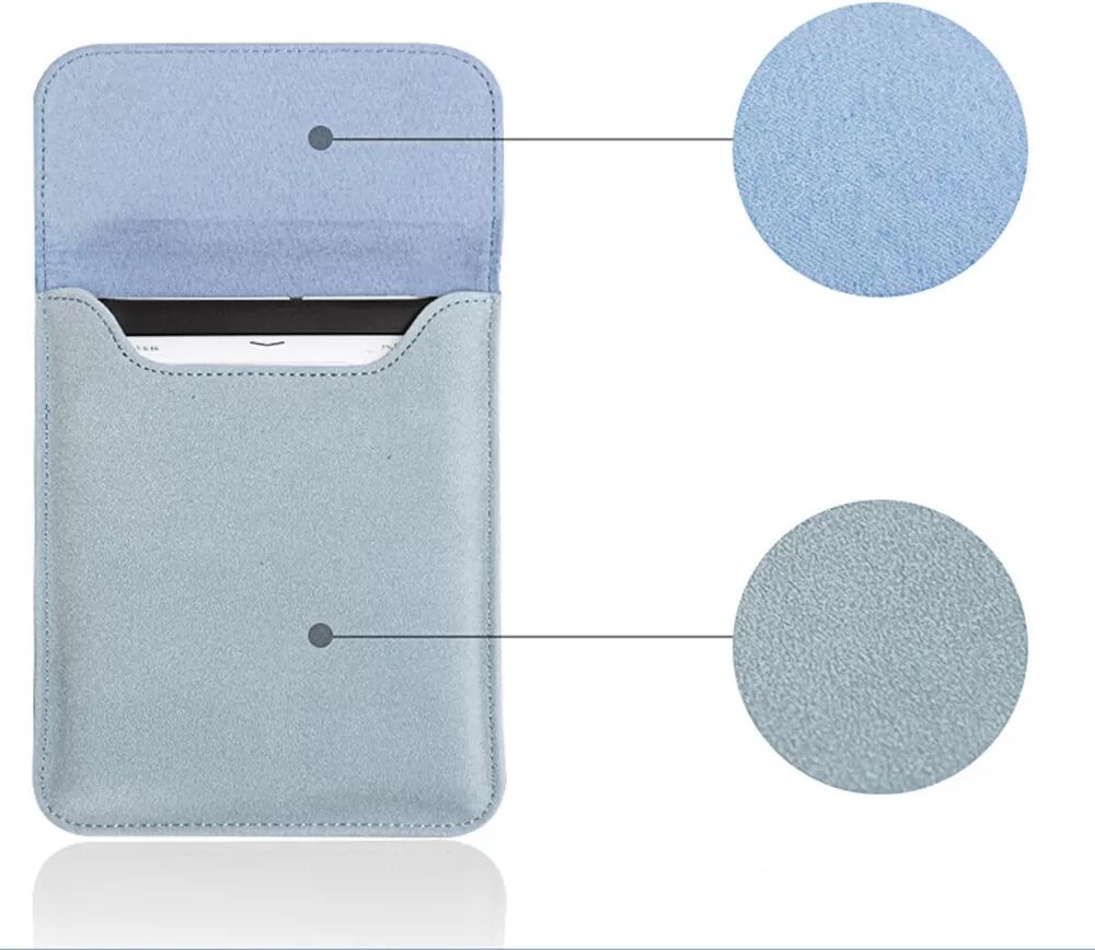 INF Hellblaue 6,8-Zoll Universal E-Reader PU Lederhülle - Schützende Folio Hülle