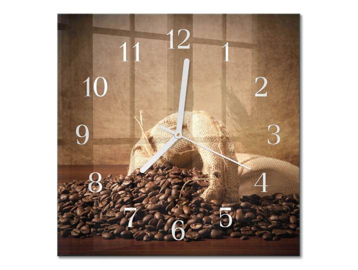 WANDUHR 30x30 cm - Kaffee