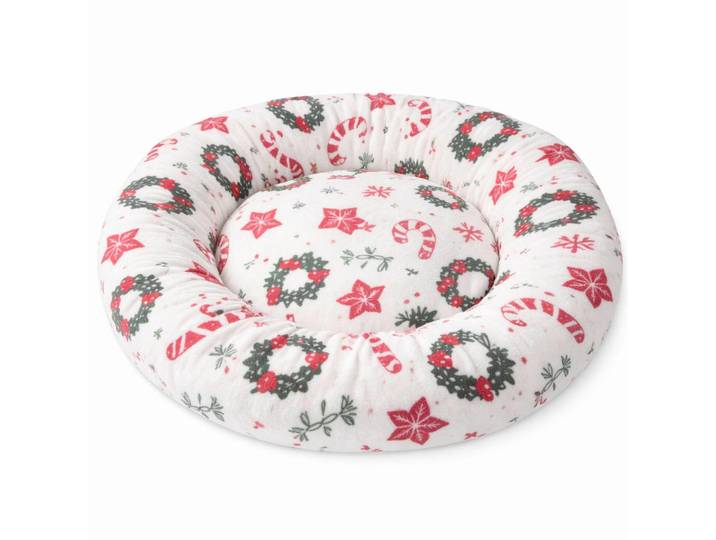 X-Mas Haustierkissen, Rot, Weiss, Textil, Weihnachten, Füllung: Polyester, pflegeleicht, Freizeit & Co, Tierbedarf