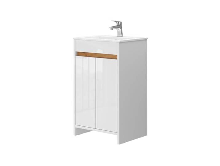 Vicco Waschbeckenunterschrank Lemgo, Weiß Hochglanz 50 cm