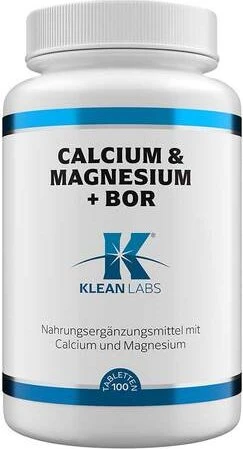 Calcium & MAGNESIUM+Bor Klean Labs Tabletten 100 St