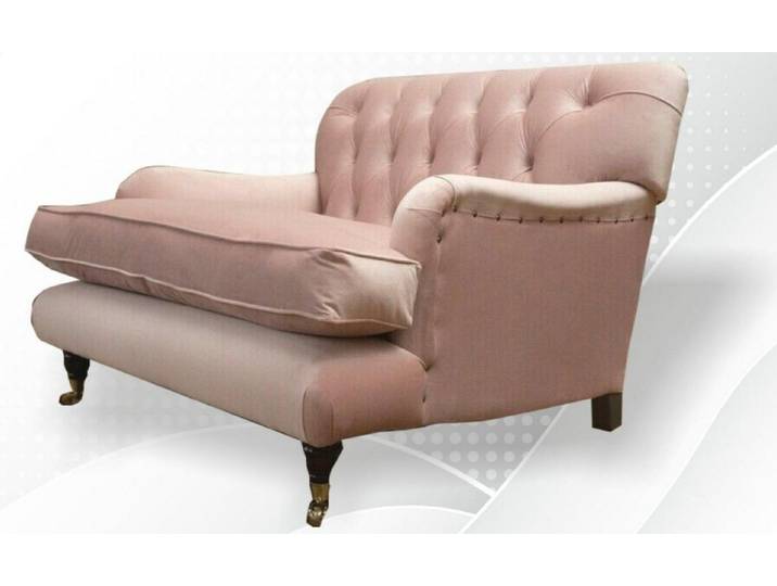 Xlmoebel Chesterfield-Sessel Rosa Lounge-Sessel mit Stoffbezug im Chesterfield-Stil (Chesterfield Sessel), Hergestellt in Europa