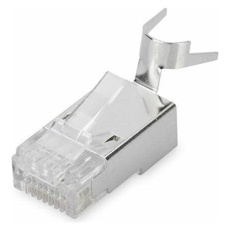 Digitus CAT 6A Modularstecker, 8P8C, geschirmt für Volldraht AWG 22-23, 100 Stück (Netzwerkkabel Stecker) (AK-219604-100)