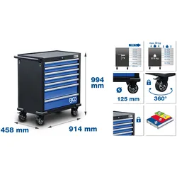 BGS Werkstattwagen XL | 7 Schubladen | mit 301 Werkzeugen - 6063