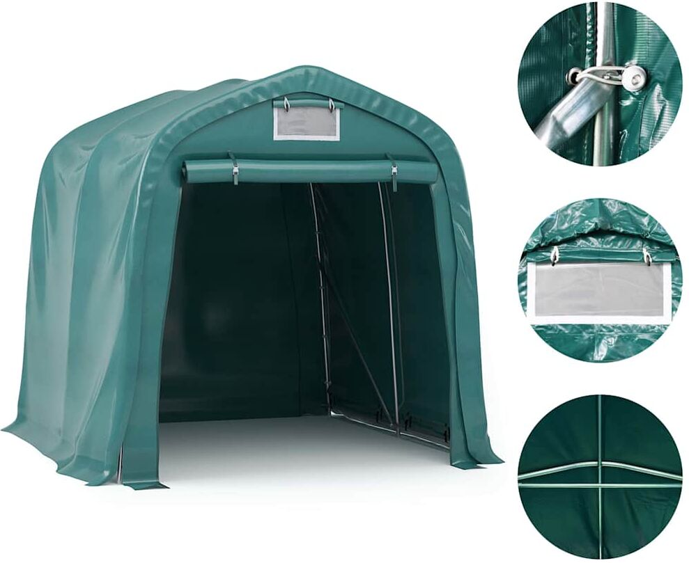 vidaXL Tente de garage PVC 2,4x2,4 m Vert