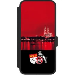 Nivocase Klapphülle für Samsung Galaxy A56 5G Handyhülle aus Kunst Leder NIVOflip schwarz 1. FC Köln (Samsung Galaxy A56 5G), Smartphone Hülle, Schwarz