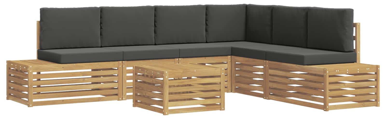 Couchtische-Set, 6 Stück, 59 x 59 x 37 cm