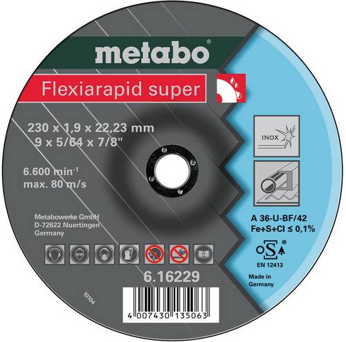 Metabo 616229000 Trennscheibe gekröpft 230mm 25 St. Edelstahl