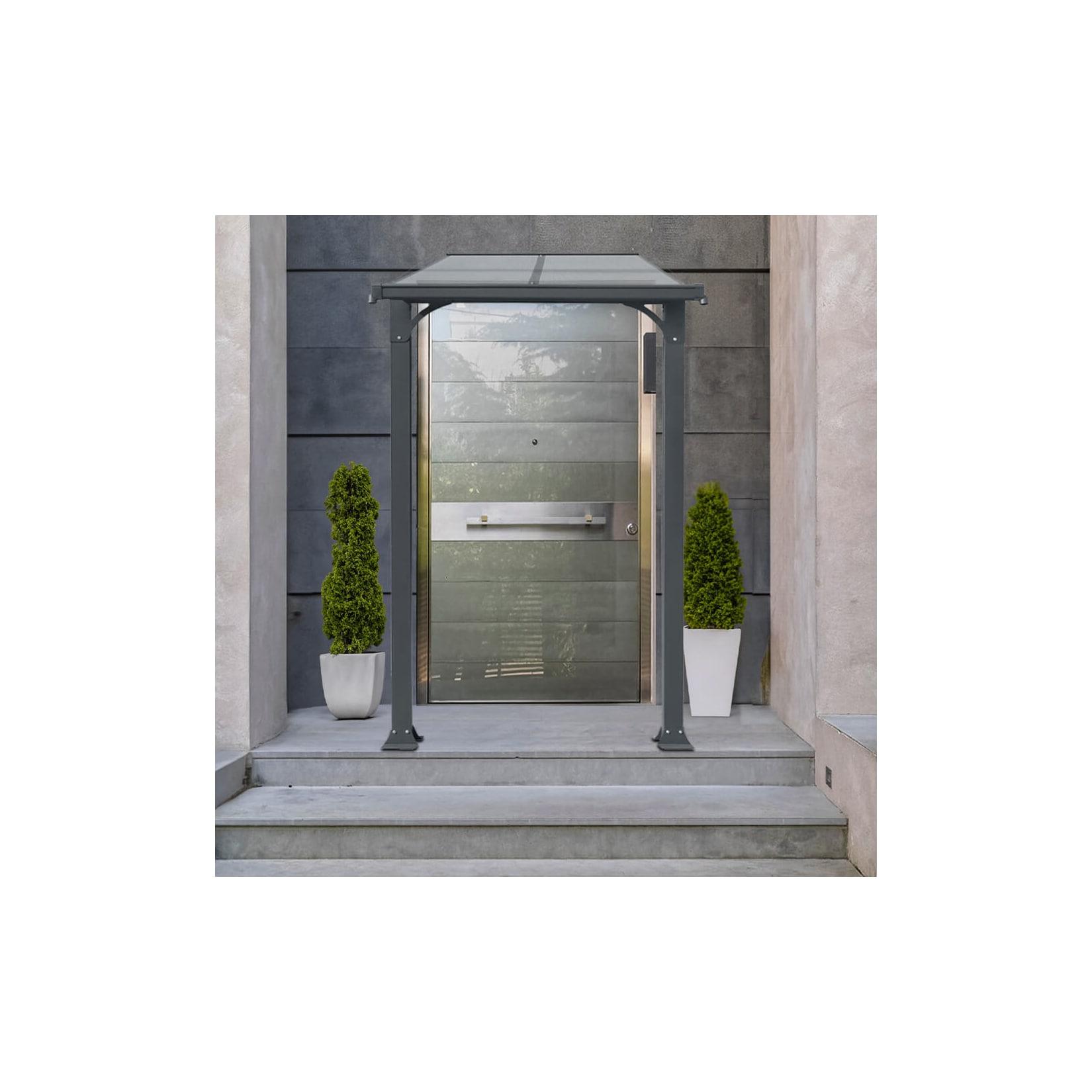 HOME DELUXE Vordach Haustür CUBIS S - 150 x 150 cm Anthrazit