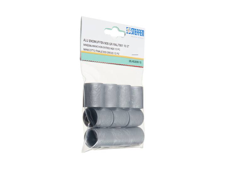 Endmuffen RAL 7001 im Aluminium Design ⌀ 2 cm 10 Stück