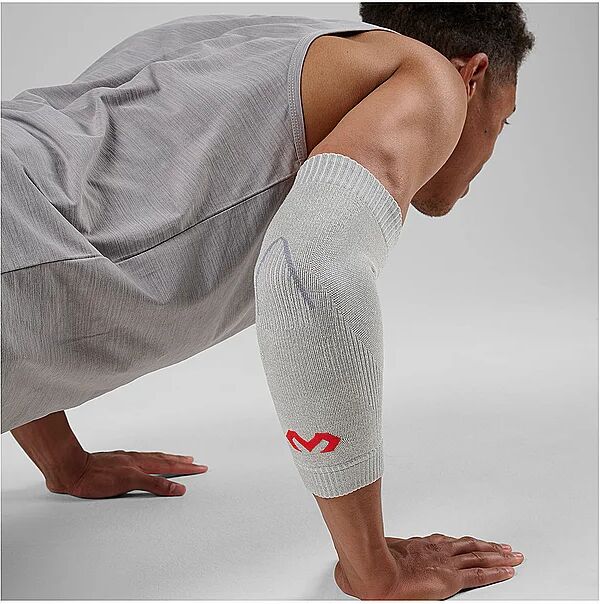 MC DAVID Therapie-Ellenbogenbandage aus innovativem Strickmaterial hellgrau   XL B