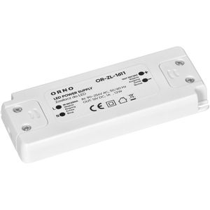 Orno LED-Trafo OR-ZL-1611, für innen, bis 12 Watt / 1 A, 230 V auf 12 V