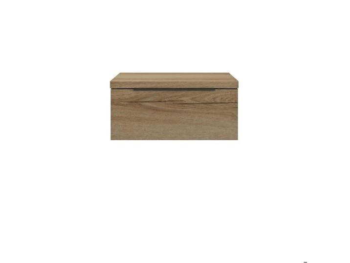 Chevet suspendu 1 tiroir effet bois chêne marron